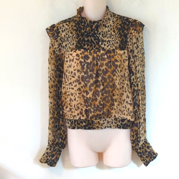 Free People Roma Animal-Print Top S - Picture 6 of 16